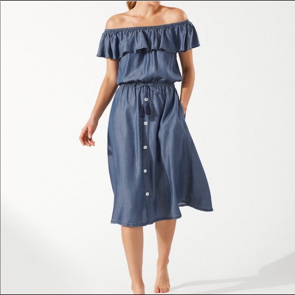 Tommy Bahama Chambray MIDI Dress